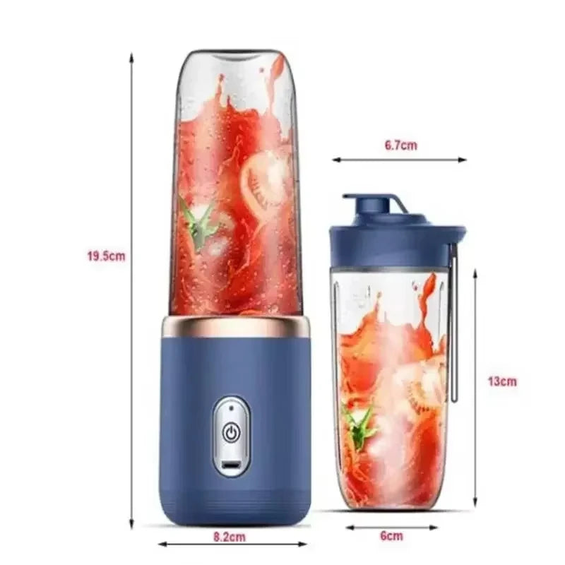 1pc Blue/Pink Portable Electric Small Juice Extractor Household Multi