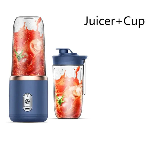 1pc Blue/Pink Portable Electric Small Juice Extractor Household Multi